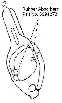 Diagram of the clutch fork rubber absorbers