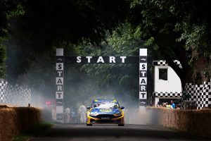 NAPA Racing UK's Ford Focus at the start line of the Goodwood Festival of Speed's Hillclimb