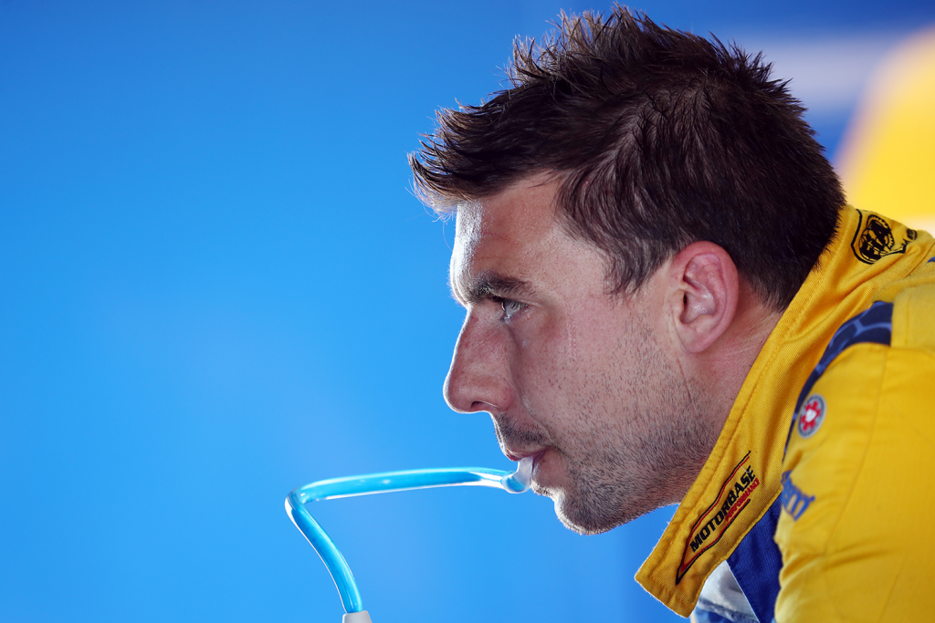 NAPA Racing UK's Dan Cammish stays hydrated in the heatwave