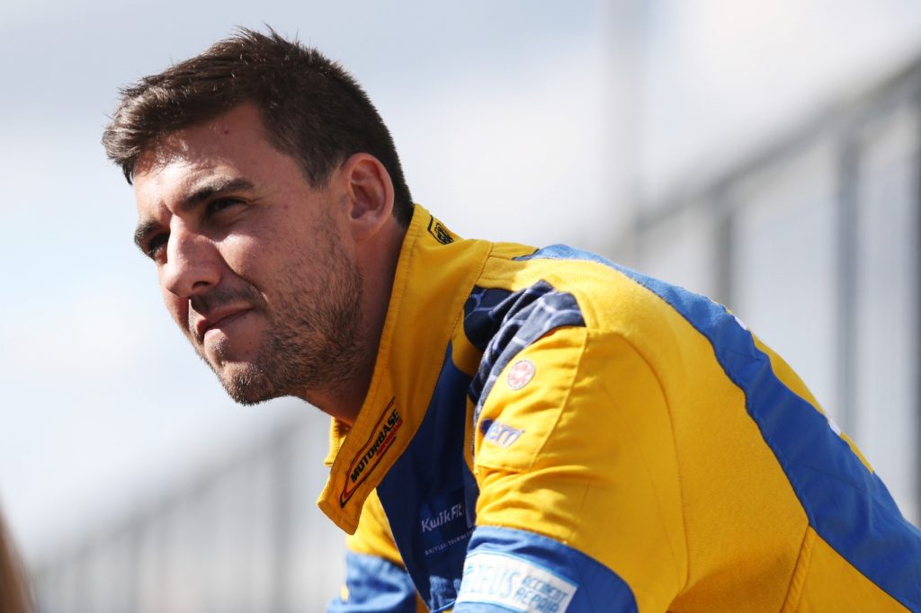 Dan Cammish looks outward in thought at BTCC Silverstone